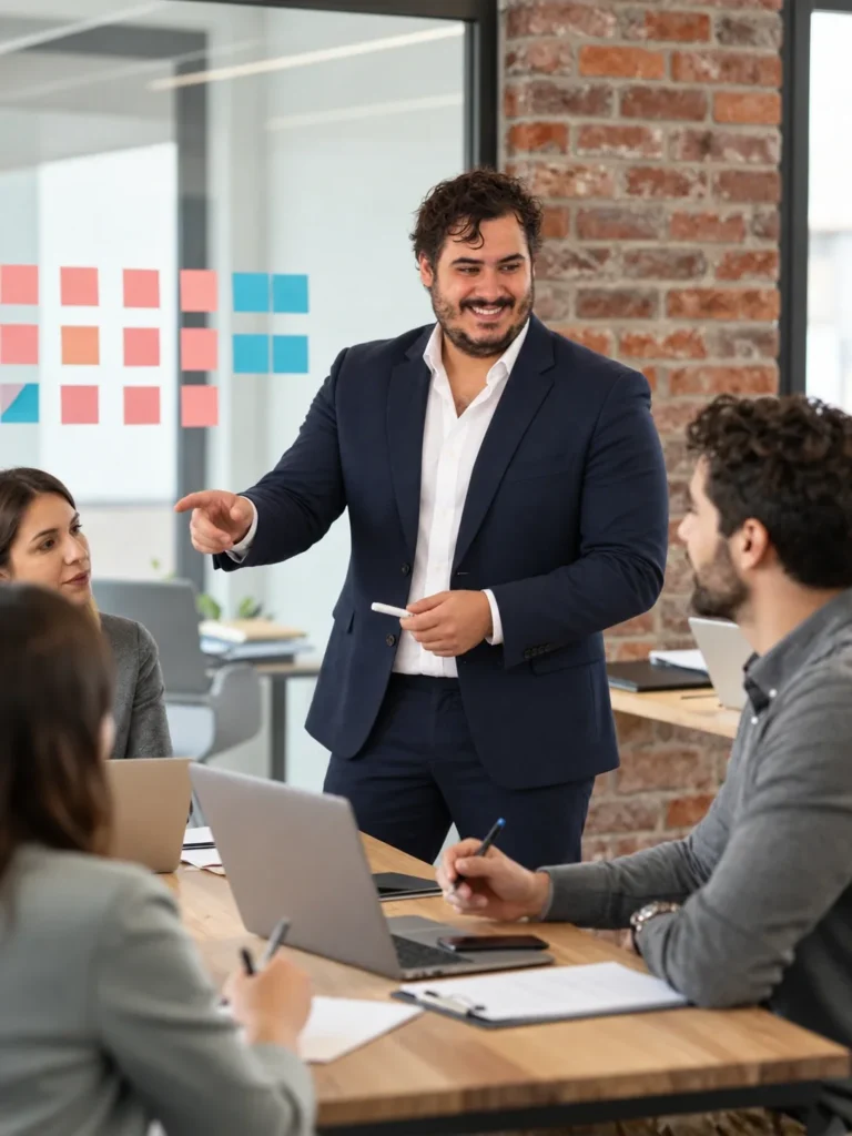 Paulo Almeida, fondateur de Digital Réseau, animant un atelier de stratégie marketing avec des dirigeants de PME